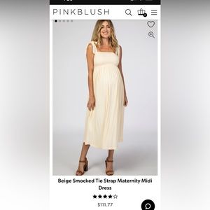 PinkBlush smocked maternity dress